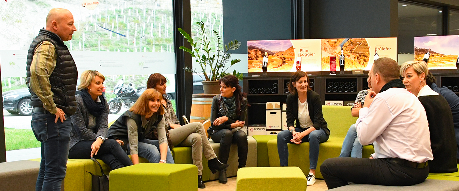 Dégustation de groupe aux Celliers de Sion