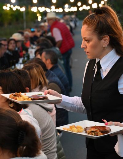 Evening meal at the foot of the vines